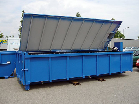 Kugler roll-off dewatering container with lid