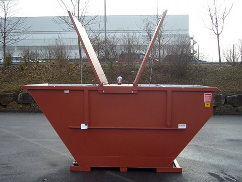 Kugler skip dewatering container with lid